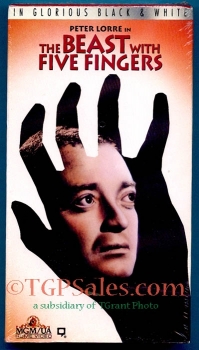 Beast with Five Fingers - classic horror - Peter Lorre  (collectible VHS tape)